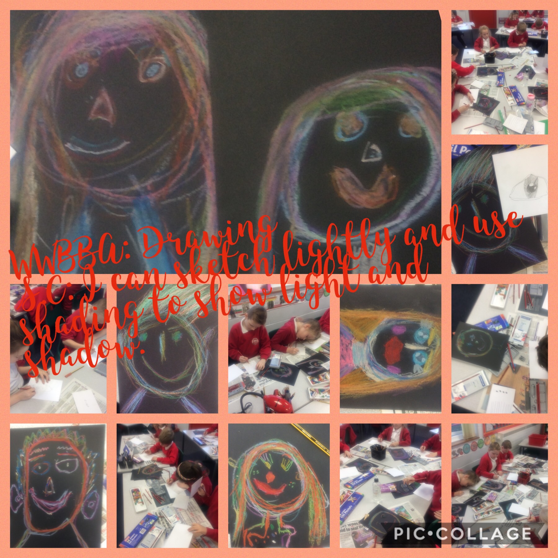 Image of Willow Class self-portraits. 